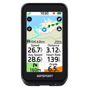 Gps - Compteur Igpsport Binavi Air Couleur Full Tactile Transflectif - Cartographie - Ant+ - Ble5 - Autonomie 35H - Multi Fonctions Compatible + Strava Et Komoot - Super Leger