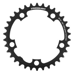 Plateau Route 5Bra D.110 Stronglight 34Dts Interieur Alu Noir 9-10V.