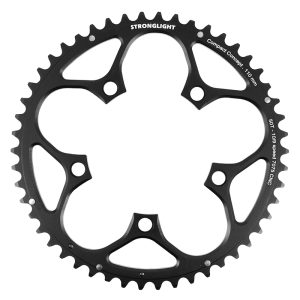 Plateau Route 5Bra D.110 Stronglight 50Dts Exterieur Alu Noir Type Shimano 9-10V.