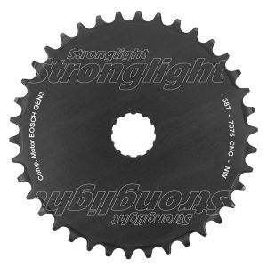 Plateau VAE-E-Bike Direct Mount Pour Bosch Stronglight -3- 38Dts Mono Noir Alu (Plateau Plein 3Ème Generation) Narrow Wide