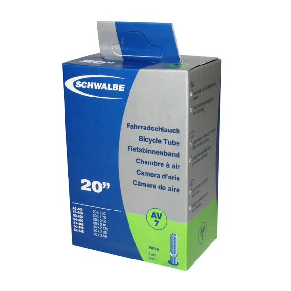 Chambre À Air Velo 20 X 1.50-2.35 Schwalbe Valve Standard (40-406 À 54-428) (Av7)